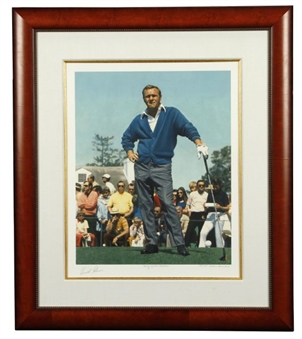 Arnold Palmer Signed and Framed Masters Photo